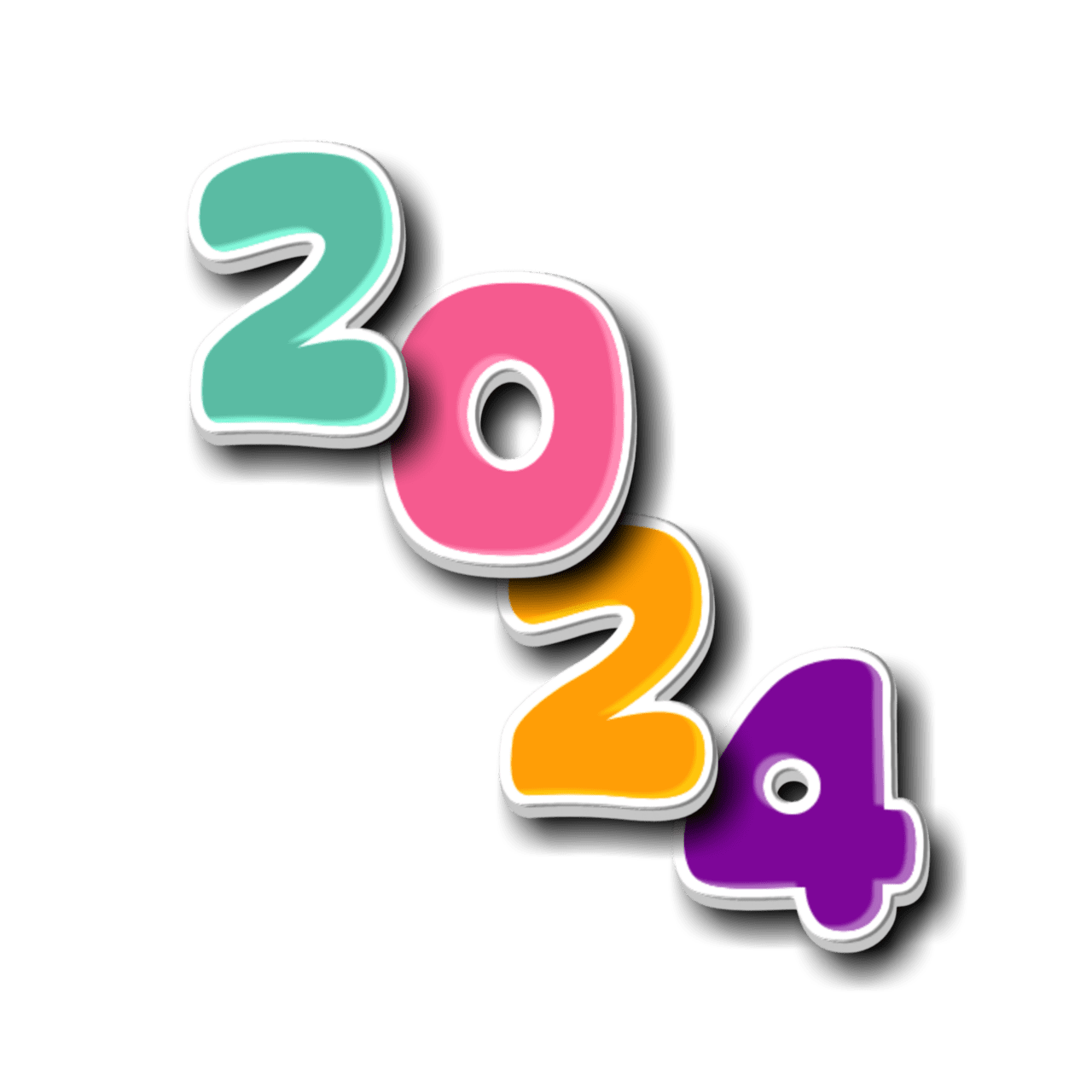 Happy new year 2024 clipart image