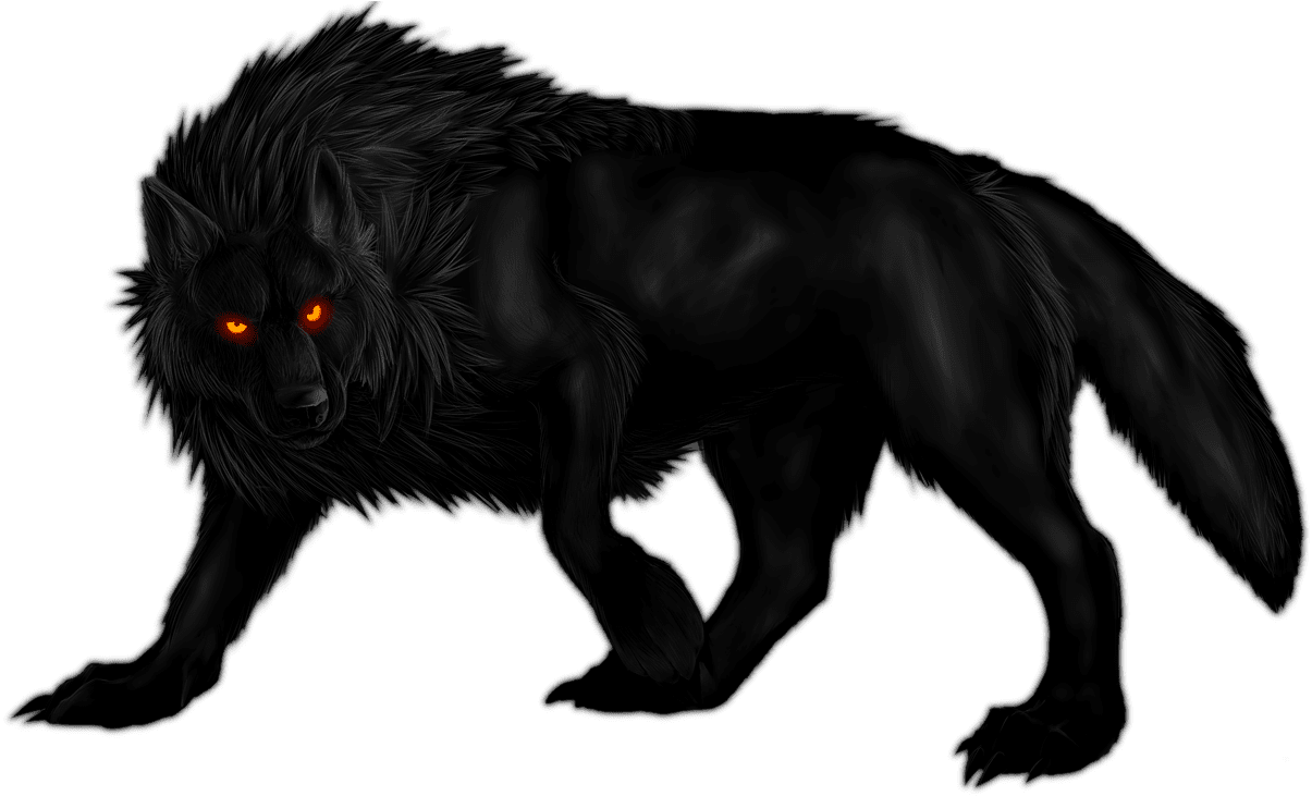 Black big bad wolf clipart werewolf red eye full size pinclipart spirit animal free