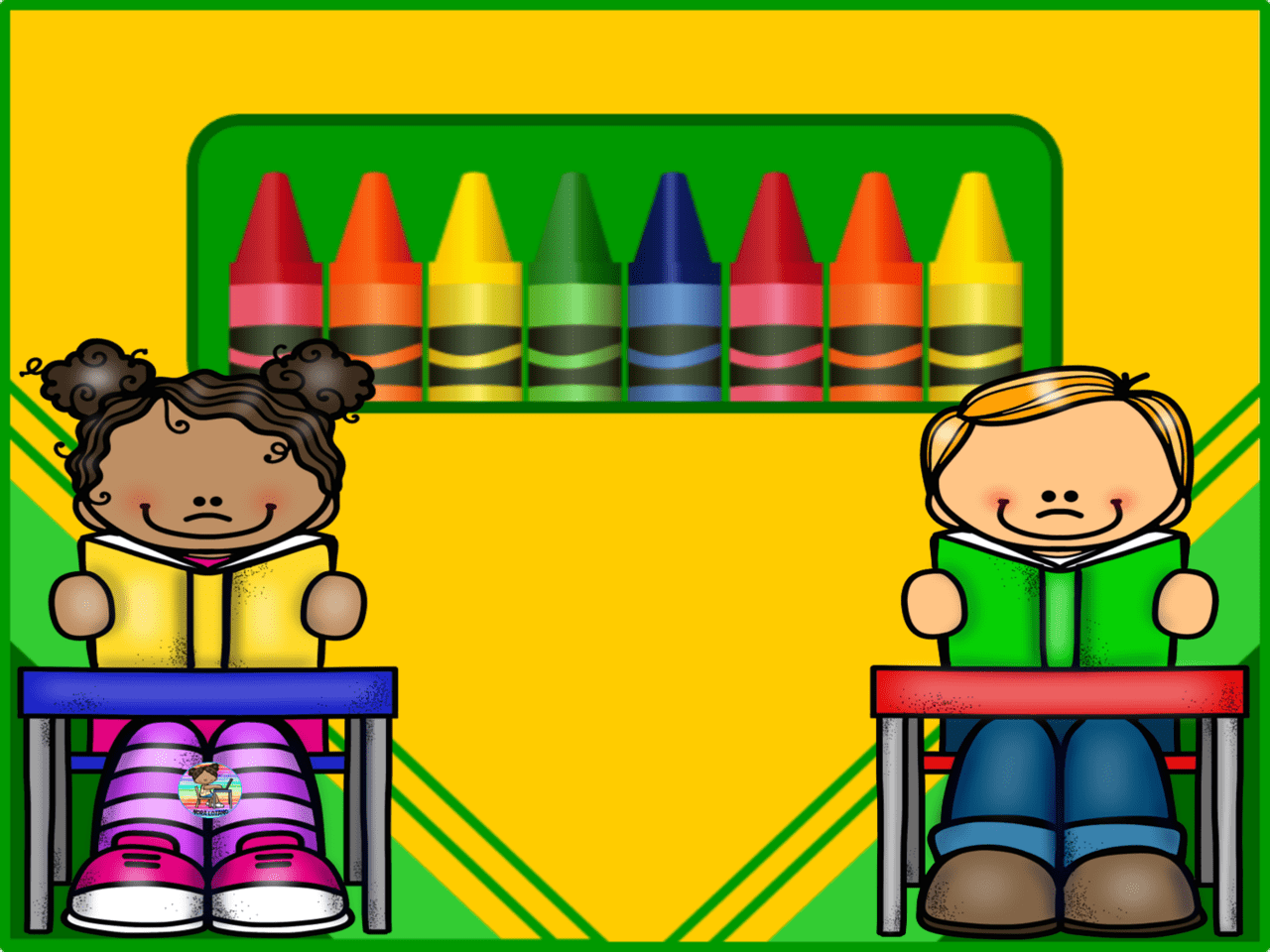 Crayon pin page clipart image 3