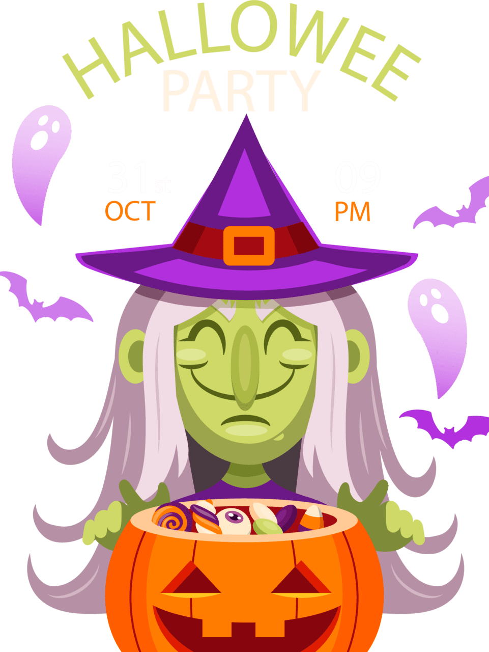 Happy halloween clipart image vector