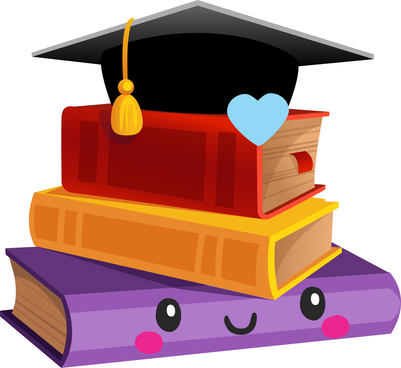 Graduation cap pin page clipart vector