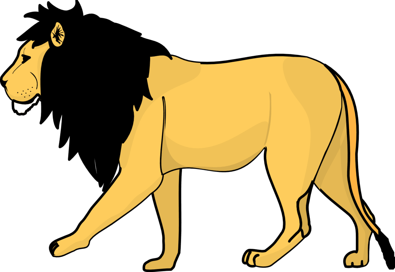 Lion pin page clipart transparent 2