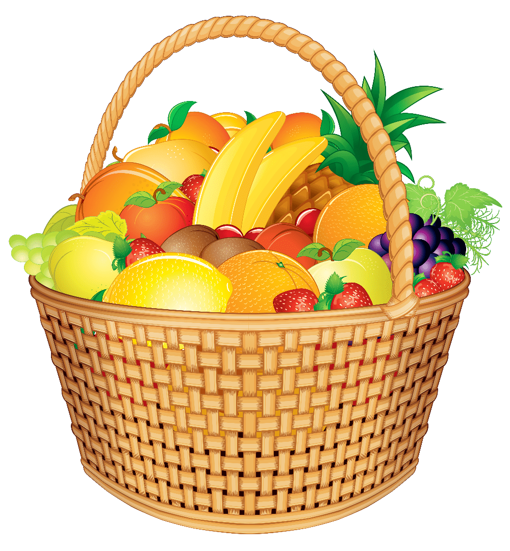 Fruit basket vector clipart image yopriceville for