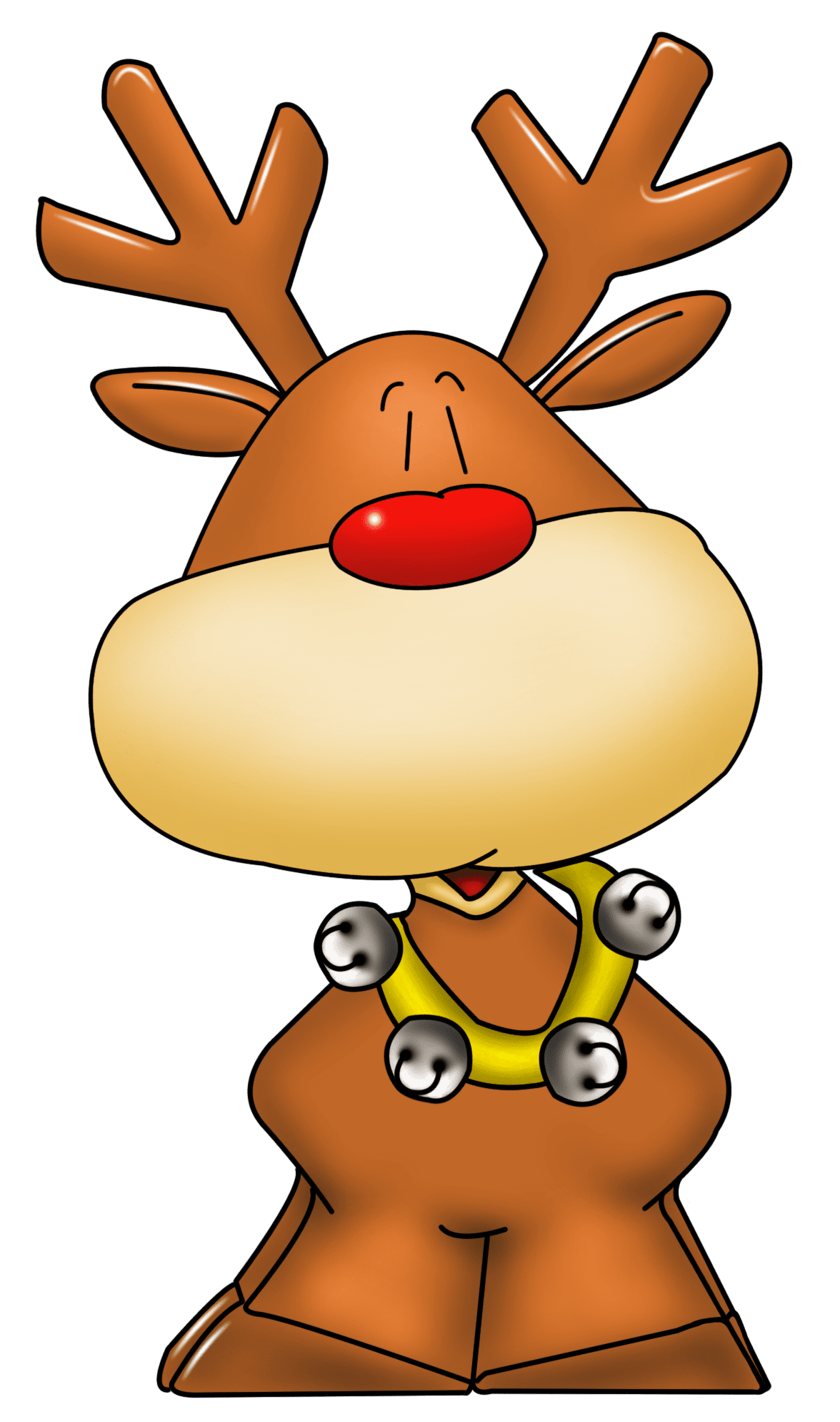 Deer rudolph picture clipart