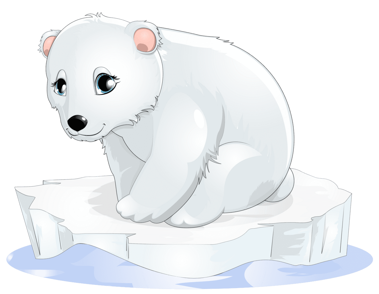 Winter polar bear clipart free