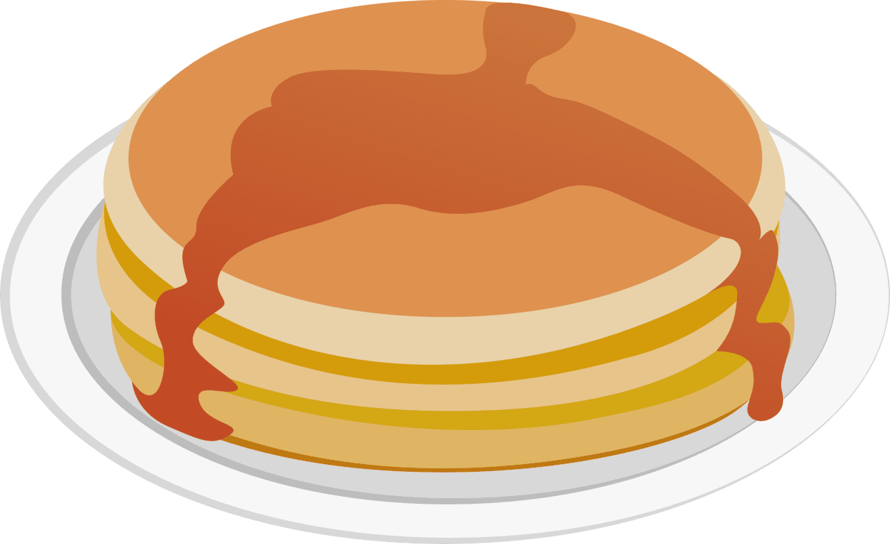 Breakfast pancakes vector clipart