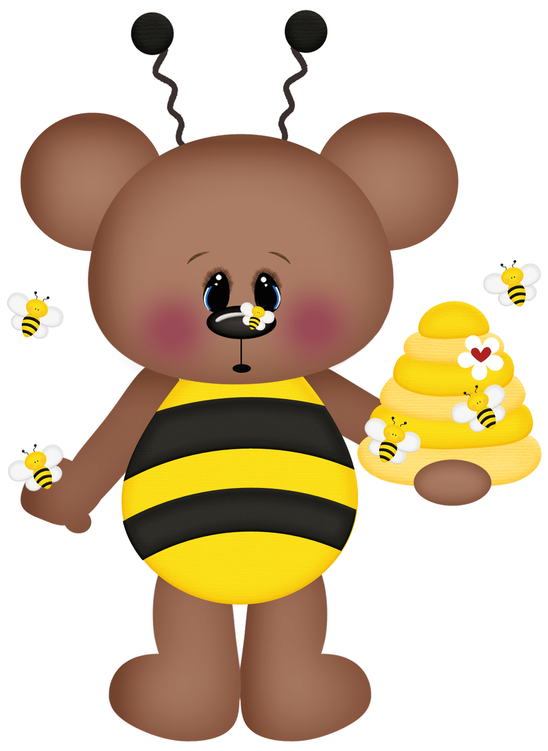 Beehive ursinhas clipart logo