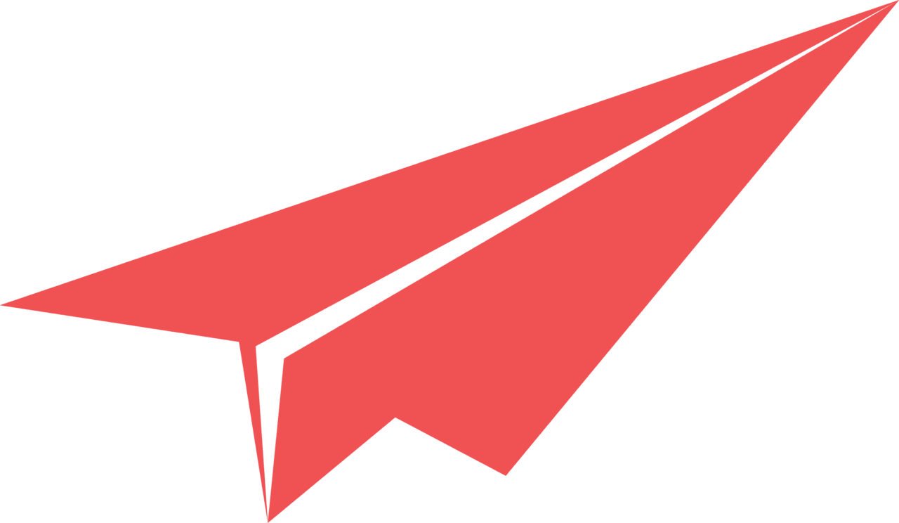 Red paper plane clipart image