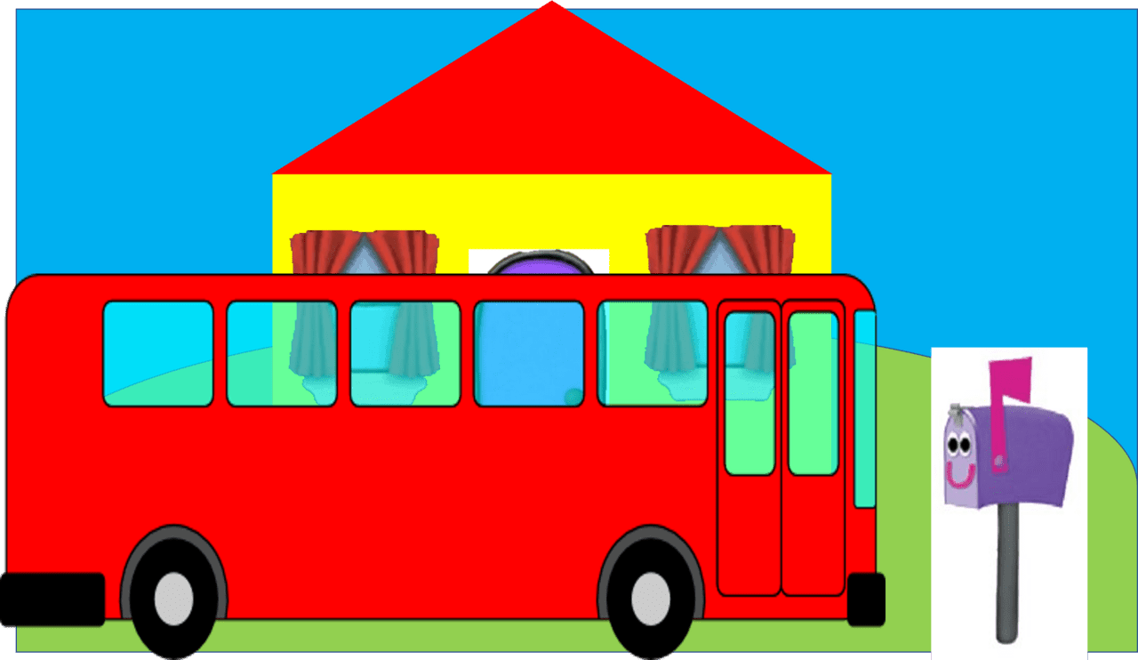 Taking the bus to zoo clipart transparent