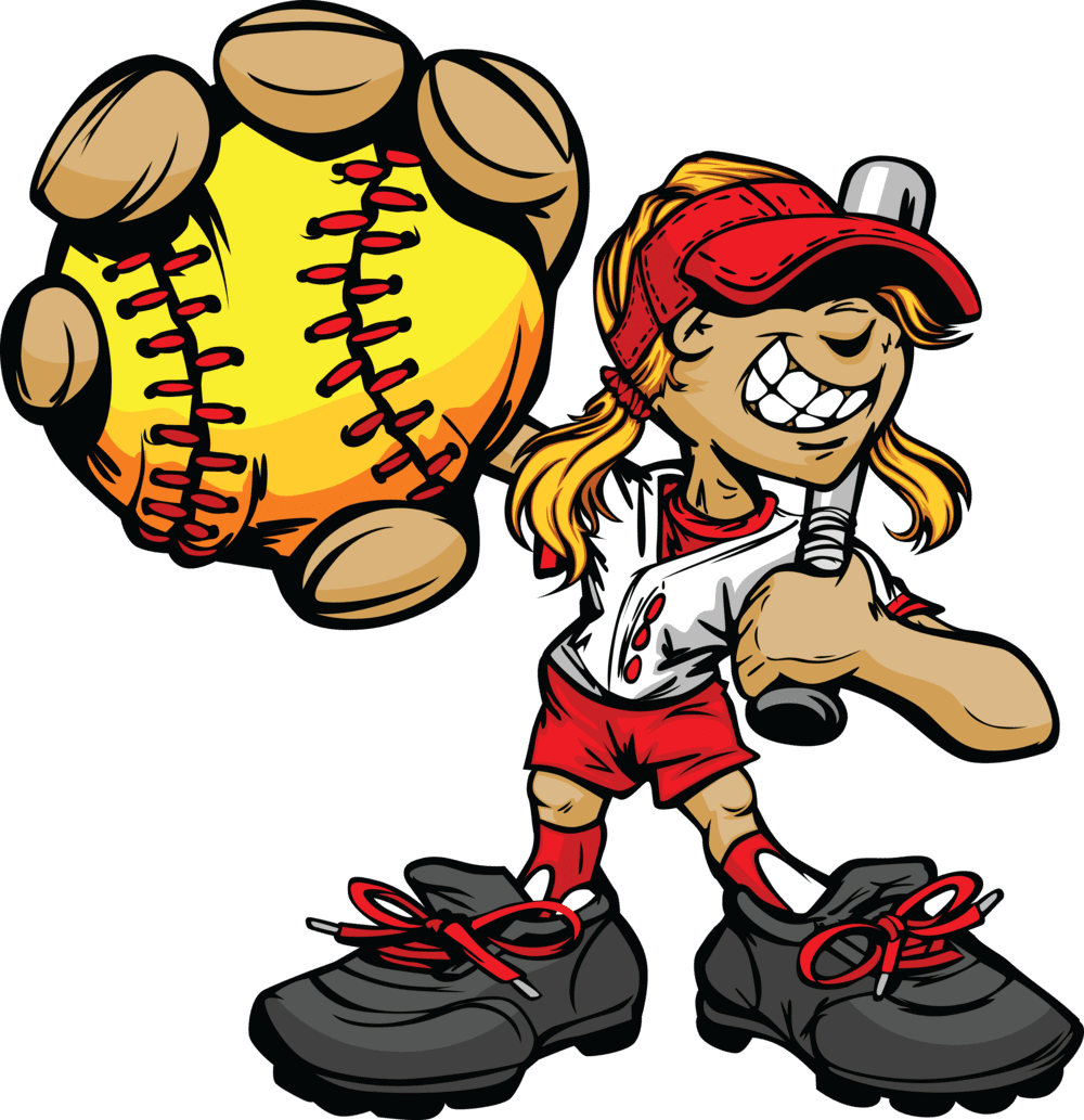 Softball pin page clipart logo