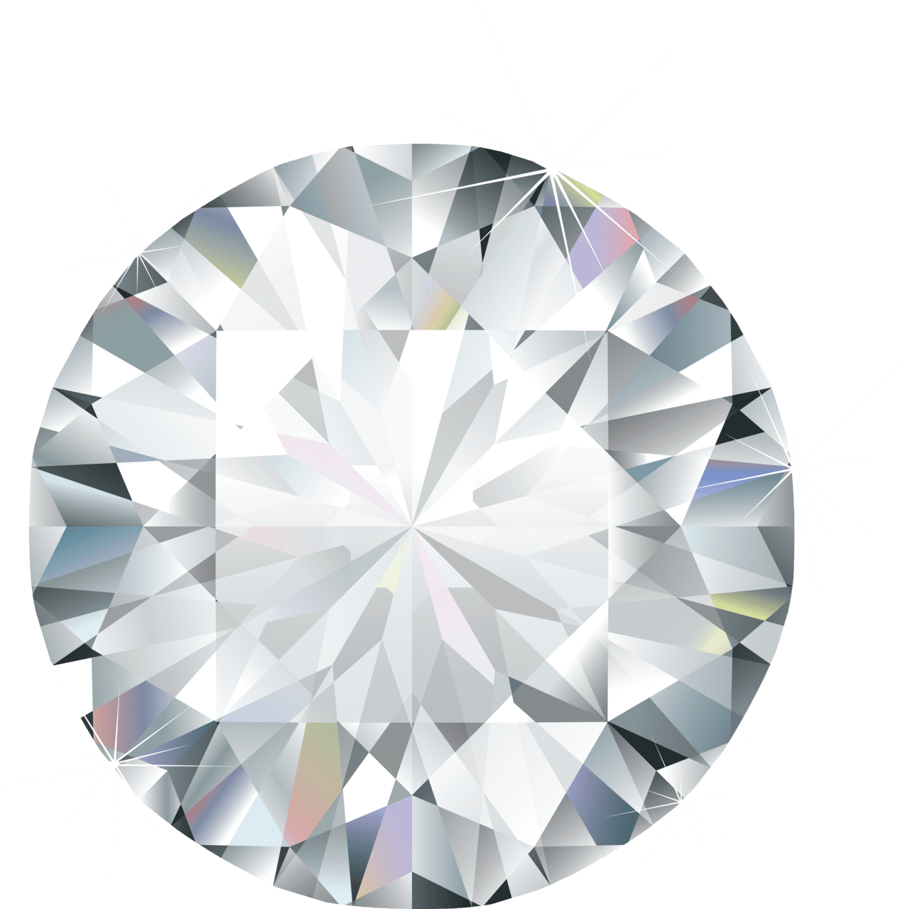 Diamond brilliant round shaped clipart image