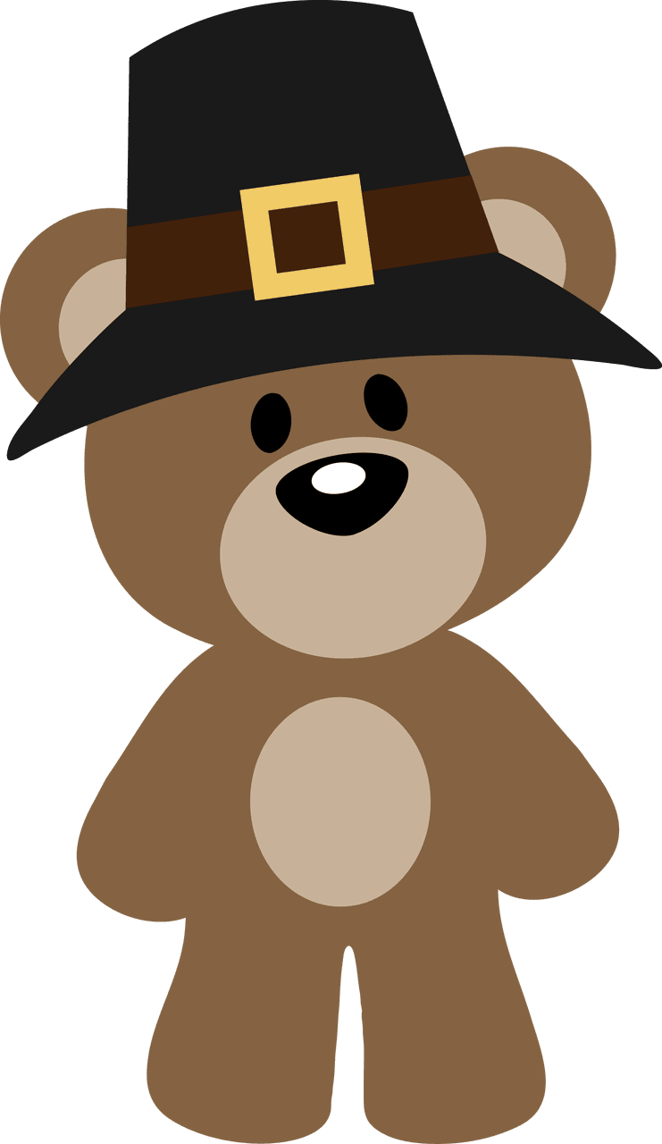 Cartoon thanksgiving teddy bear clipart full size pinclipart free