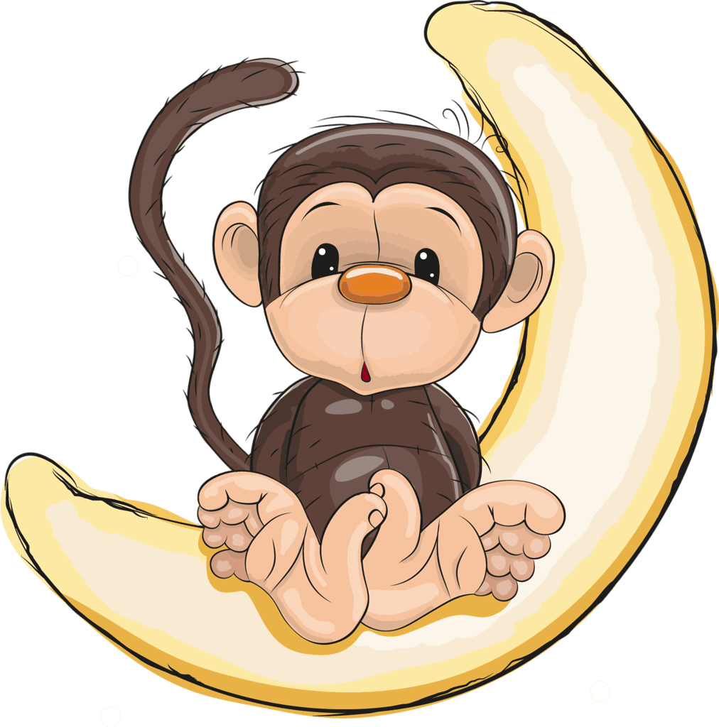 Monkey djur vilda barn clipart transparent