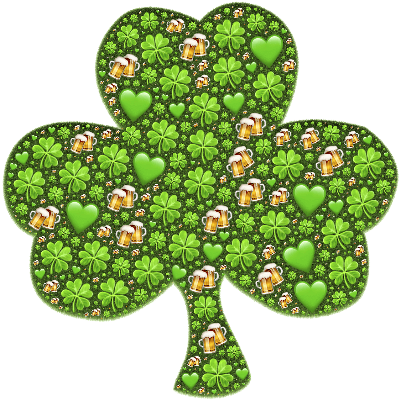 Leaf clover vacation shamrock irish ireland green holida st patricks day luck of the clipart picture