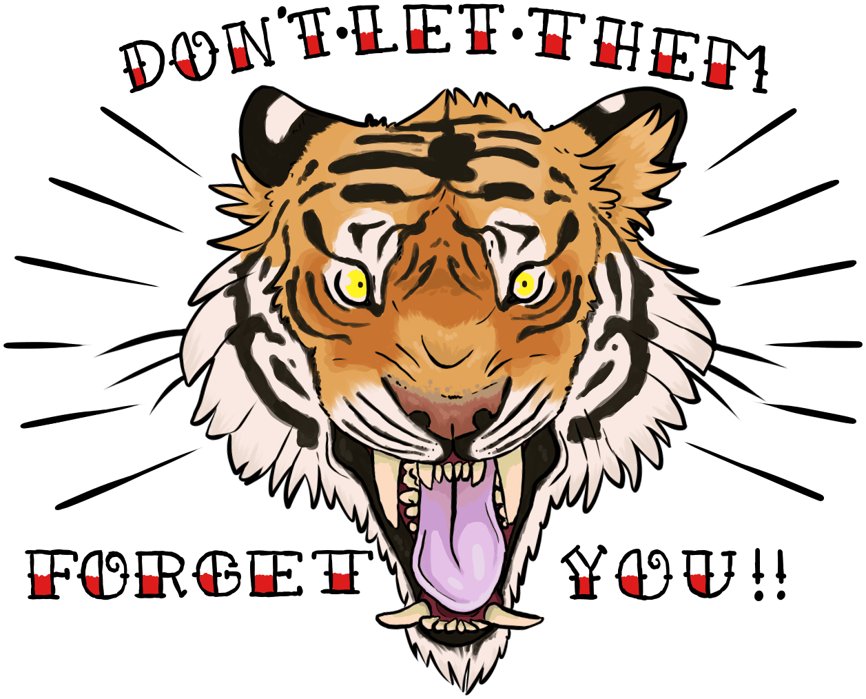 Tiger for the wild hearted souls clipart transparent