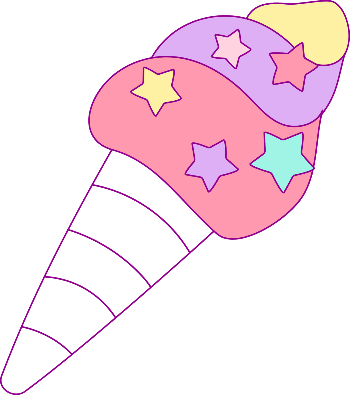 Hand drawn unicorn clipart photo