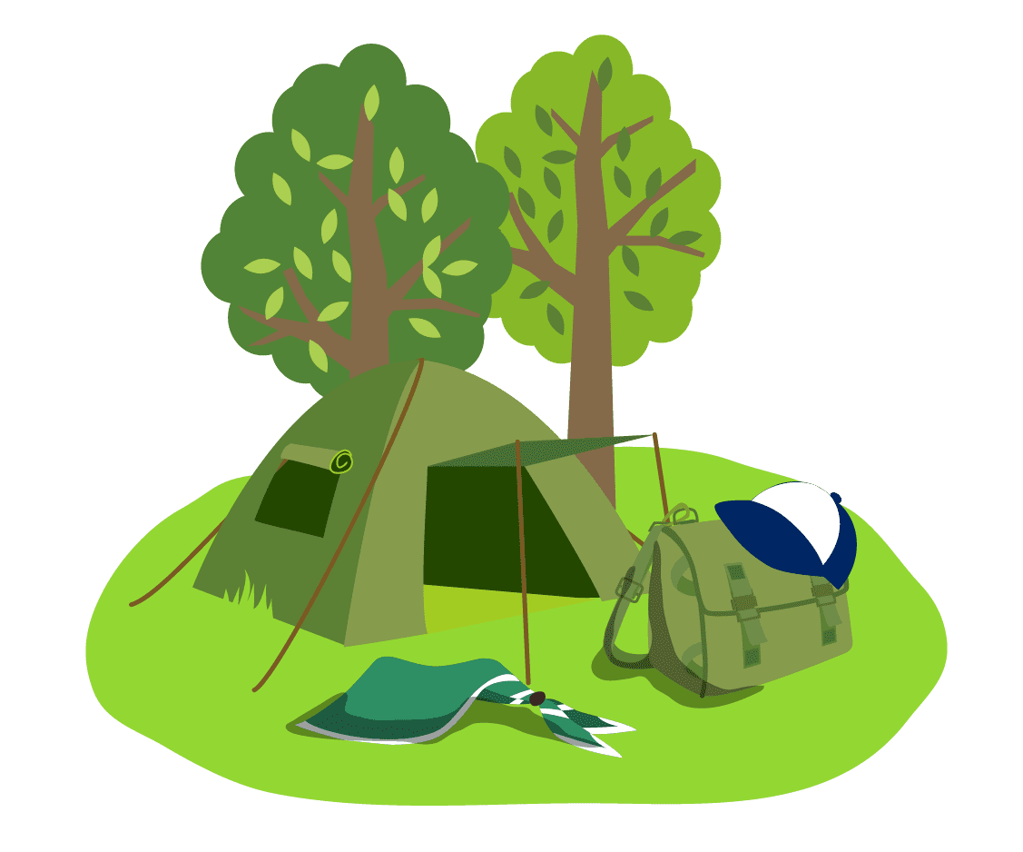 Scout camping clipart logo