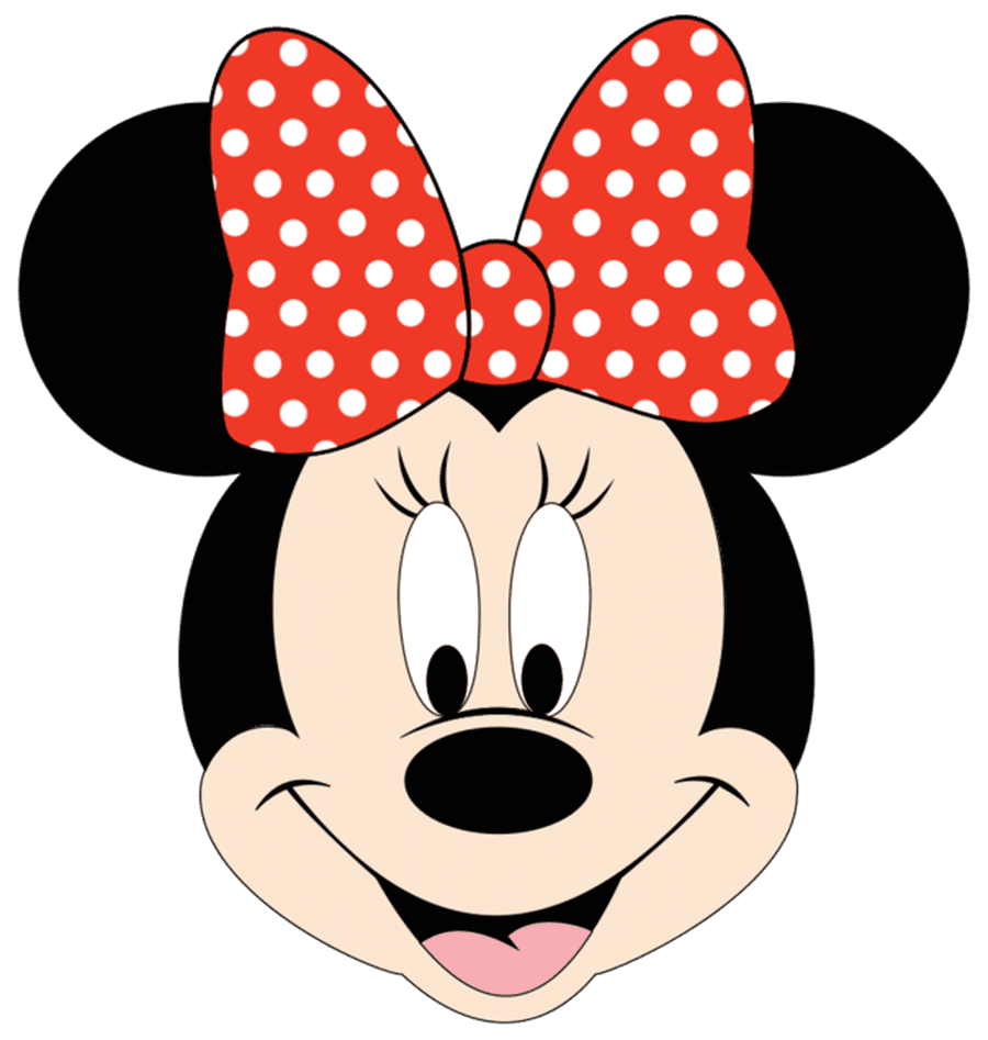 Minnie mouse black and white clipart logo