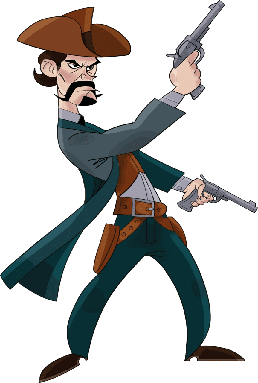 Gun cowboy clipart image