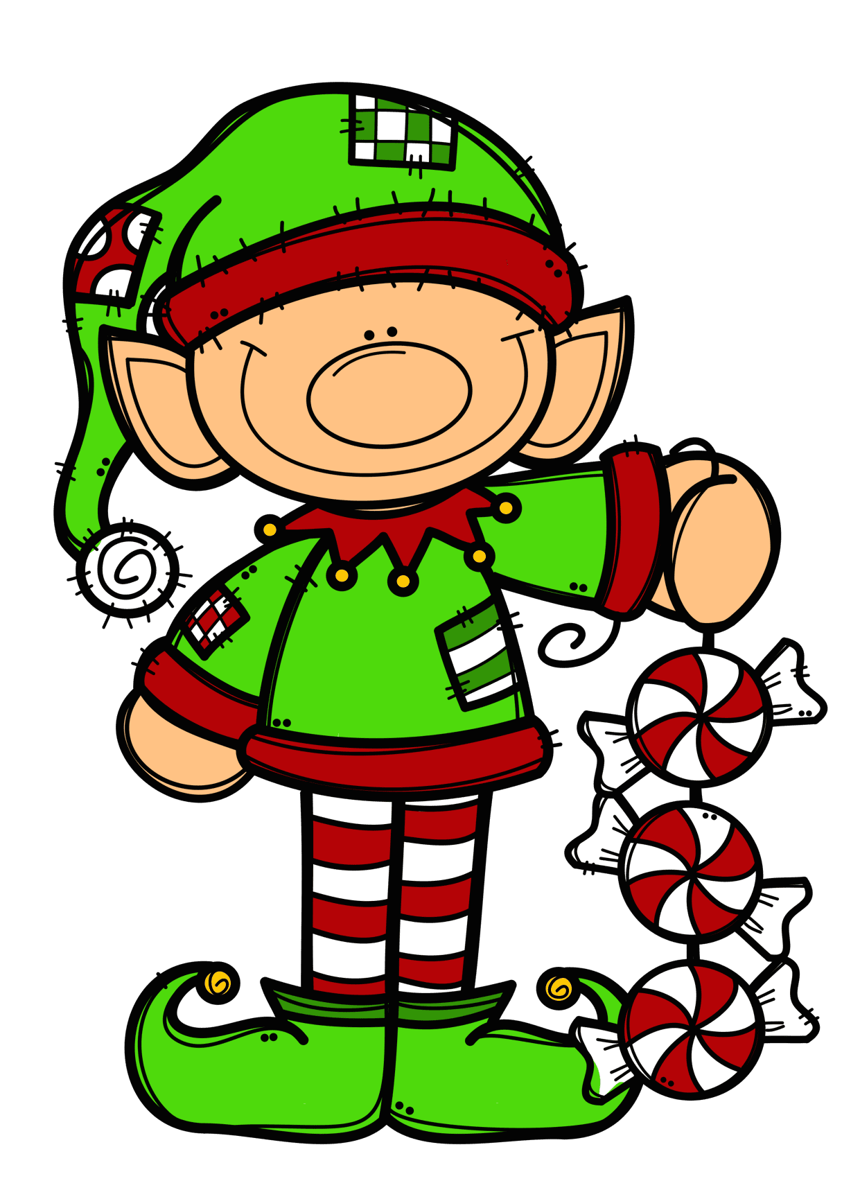 Elf pin page clipart vector