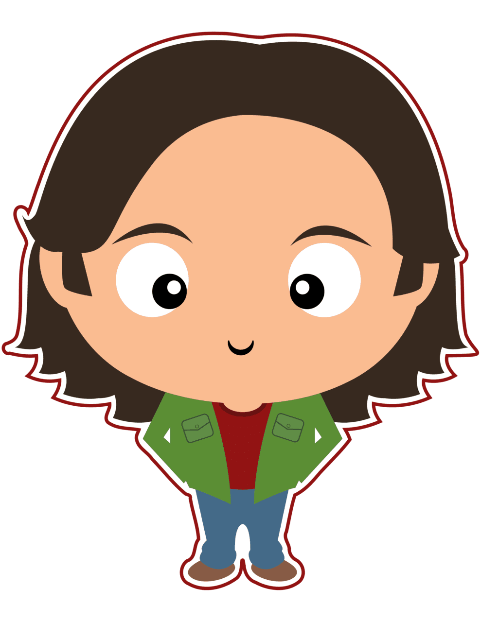 Supernatural clipart sam winchester cute funko pop jared padalecki instant invitation birthday printable avatar image