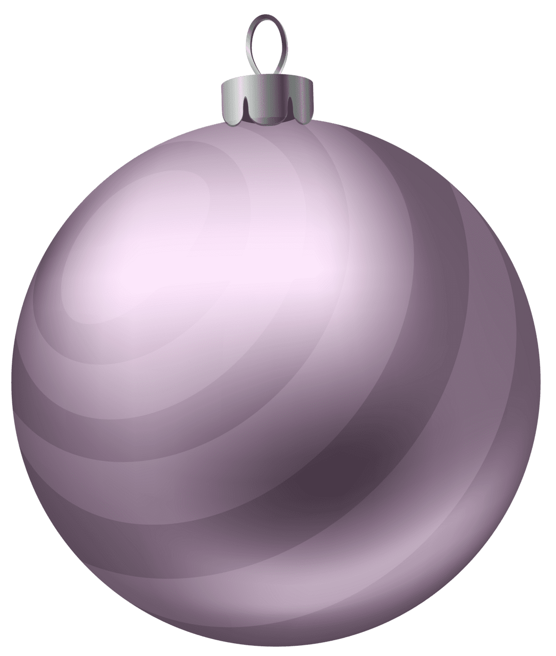Christmas ornament ball soft purple clipart image