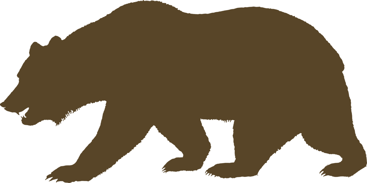 Flag of california bear solid clipart background