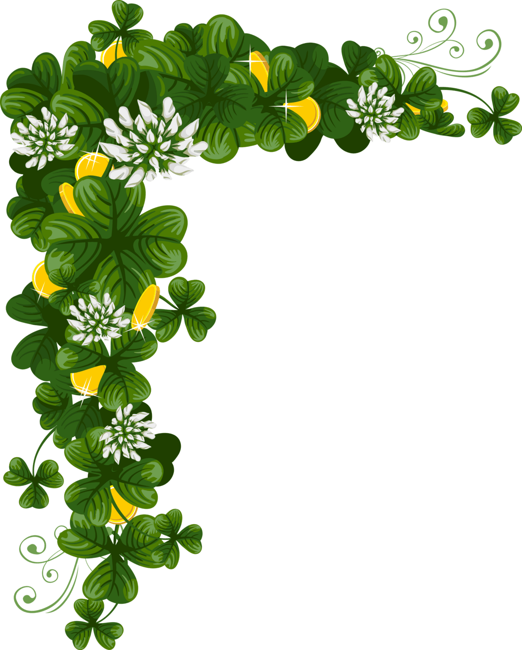 Shamrock page clipart vector