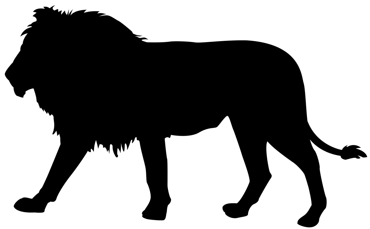 Silhouette of lion images cliparts clipart library