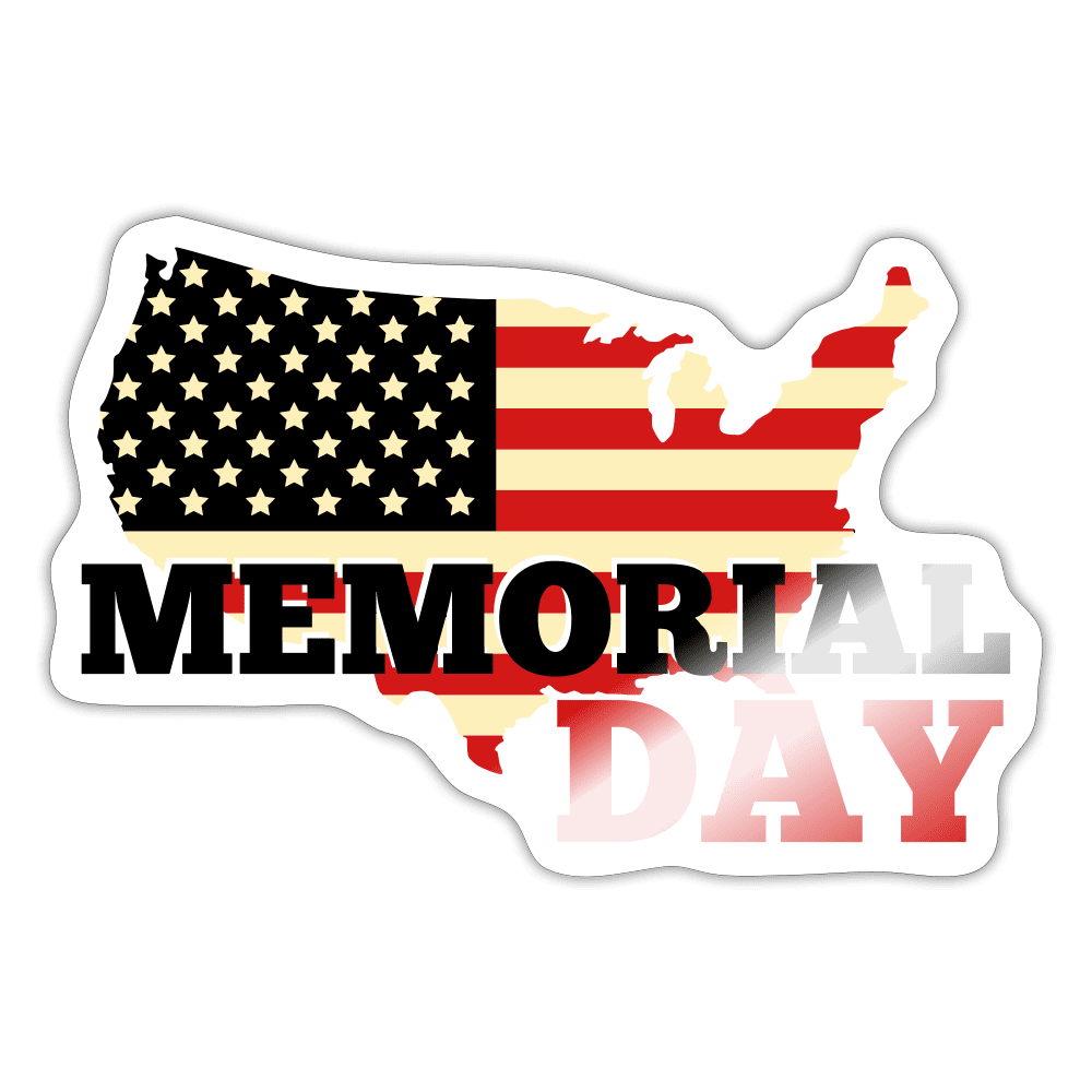 Memorial day flag sticker doms ring clipart image