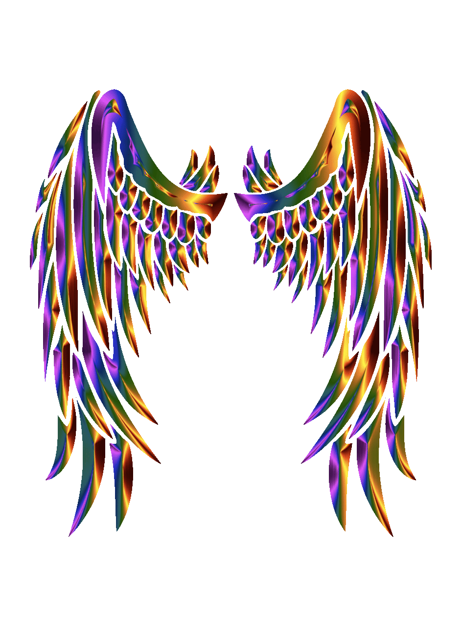 Angel wings chromatic clipart clip art