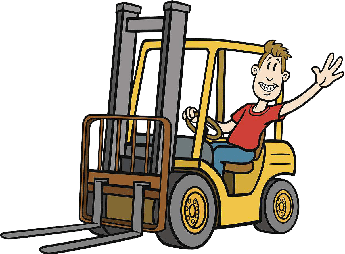 Golf heavy equipment open forklift clipart full size vector