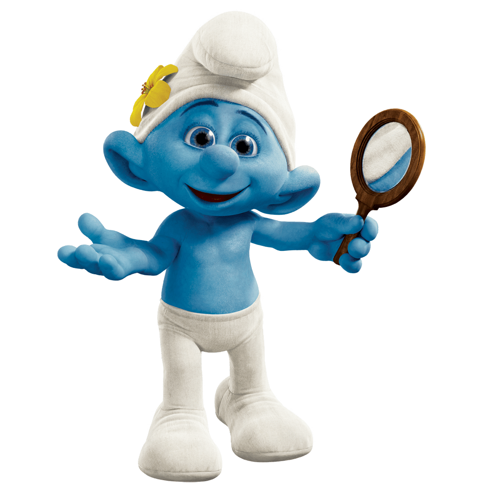 Magnifying glass vanity smurf clipart background