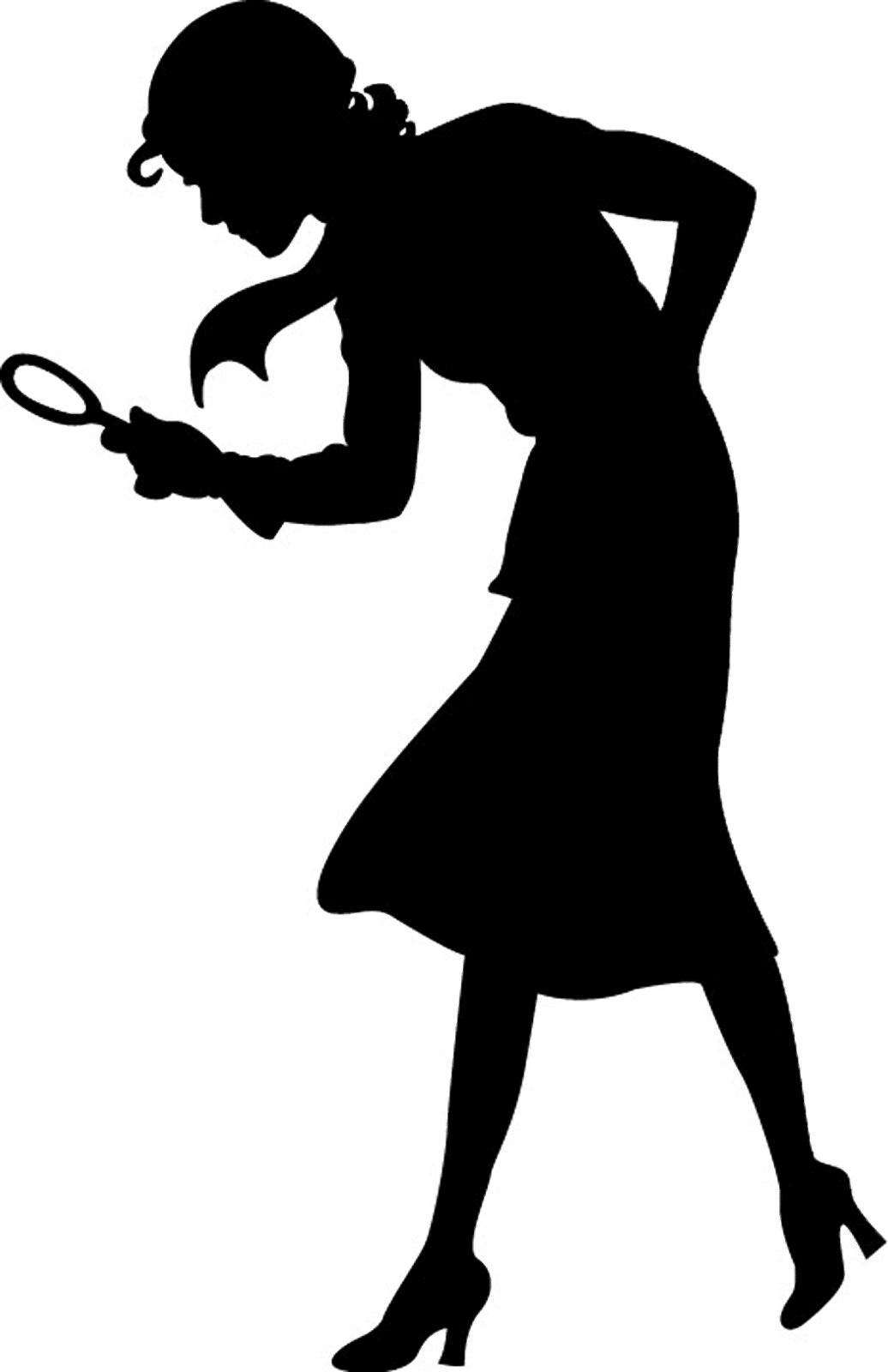 Magnifying glass nancy drew the central library clipart vector