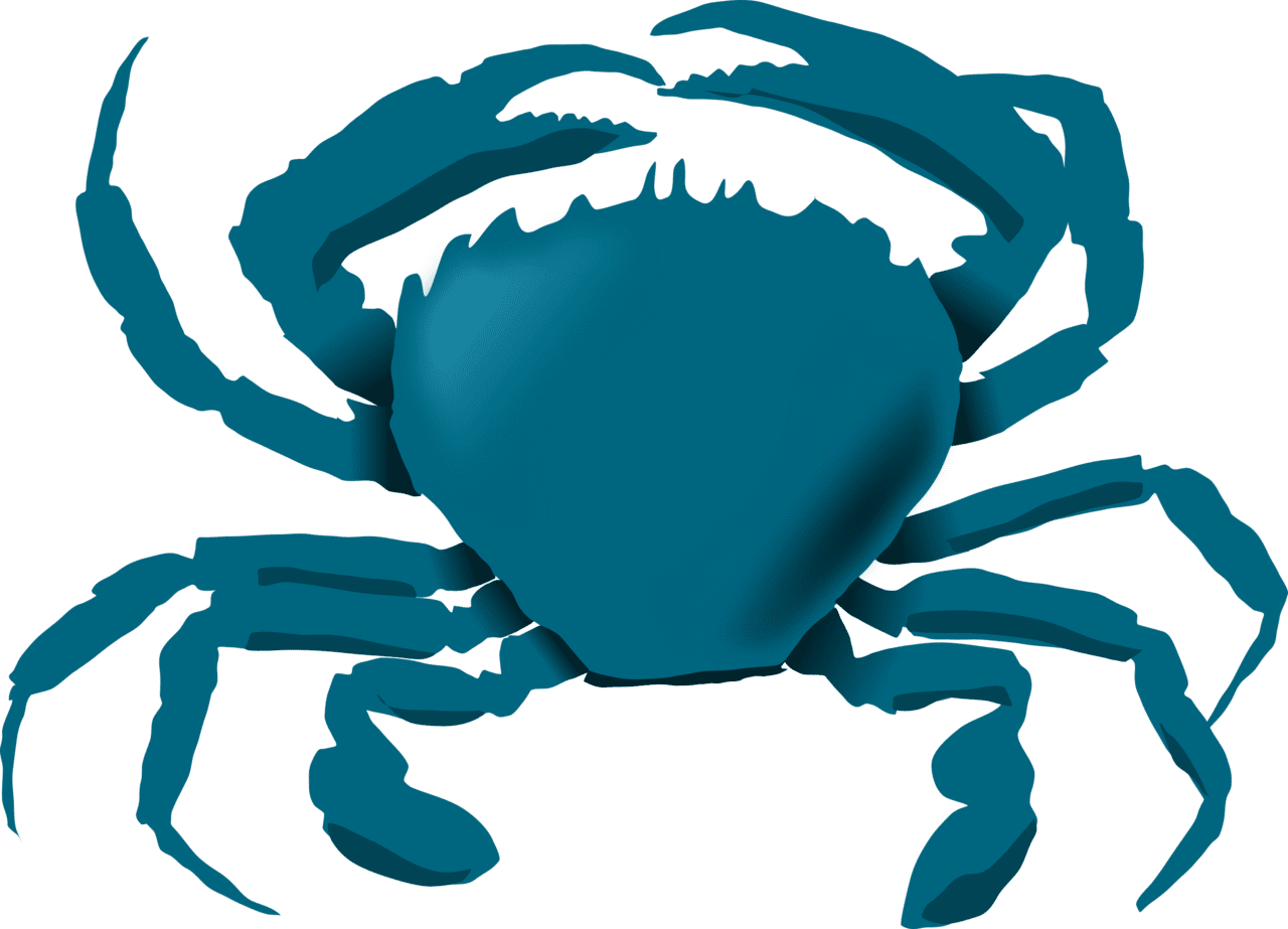 Blue crab clipart logo