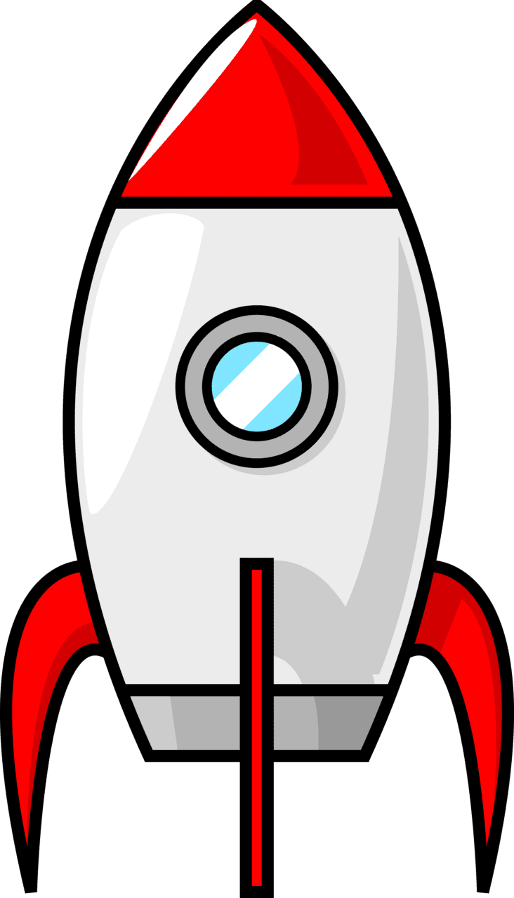 Science rocket clipart logo