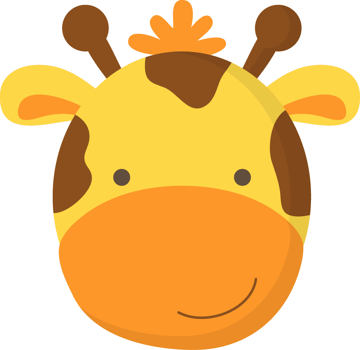 Giraffe baby jungle faces clipart background