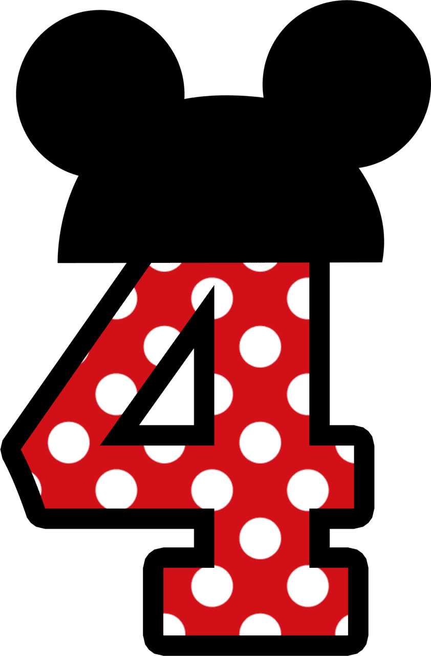 Mickey mouse and friends birthday minnie number clipart vector