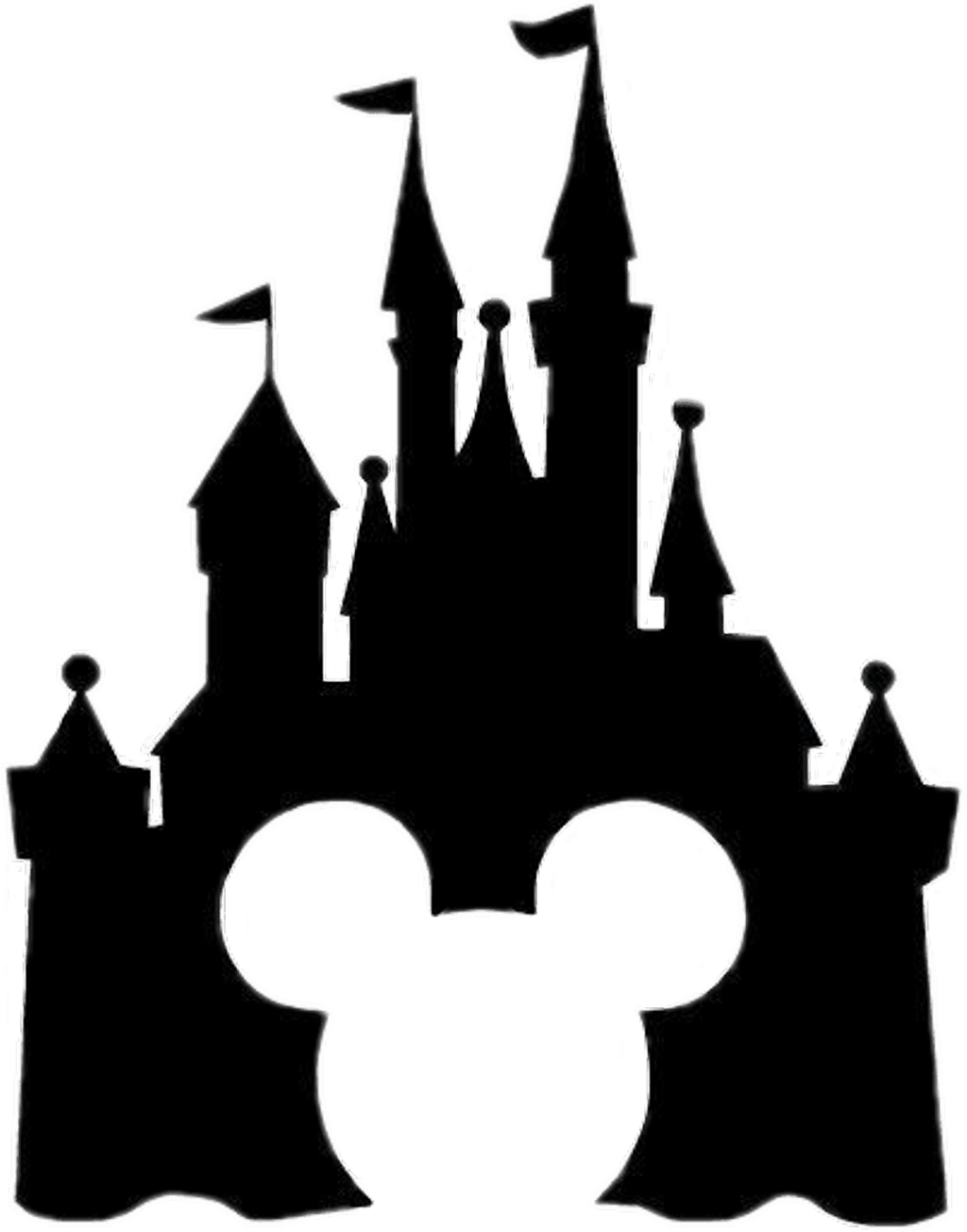 Disney sticker castle silhouette clipart full size pinclipart transparent