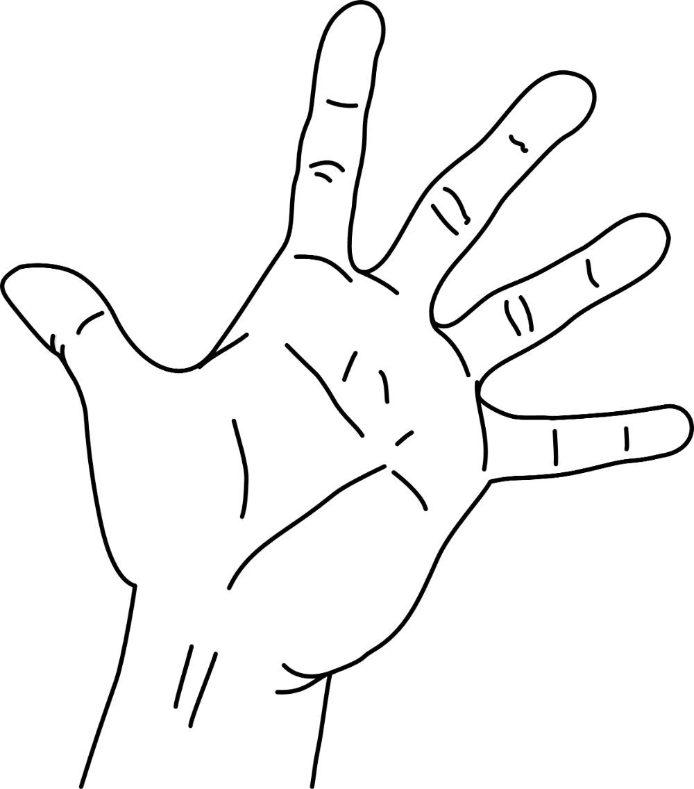 Explore collection of palm hand drawing clipart image