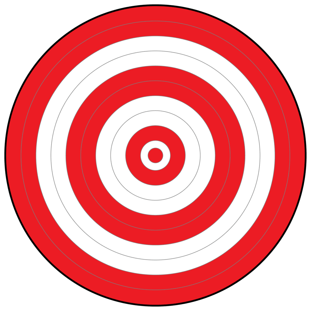 All red bulls eye target easy outdoors clipart best transparent