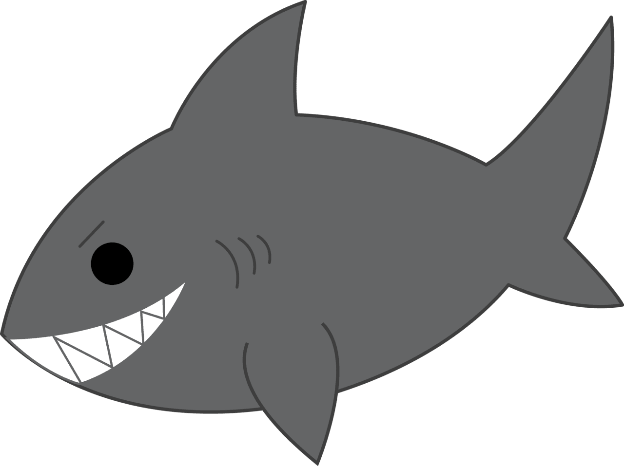 Shark pin page clipart vector