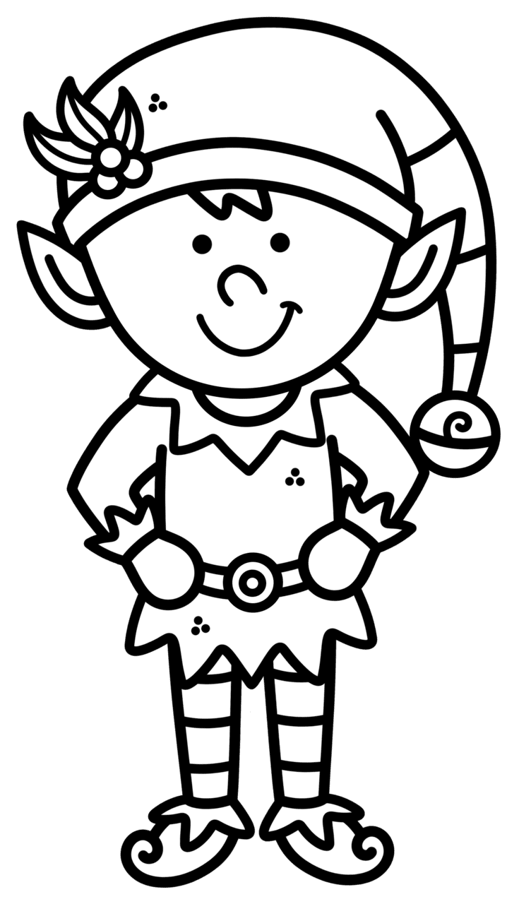 Elf pin page clipart image 4