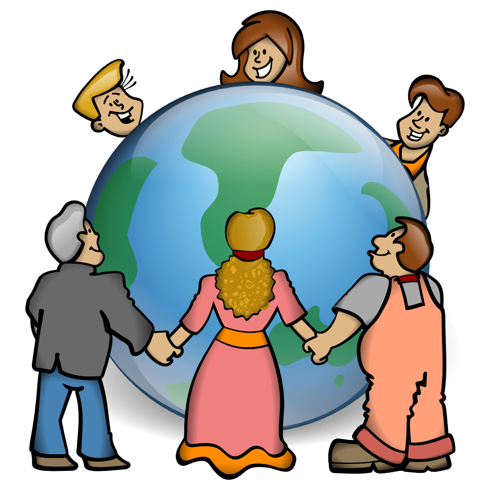 Globe linelabels clipart embrace the world picture