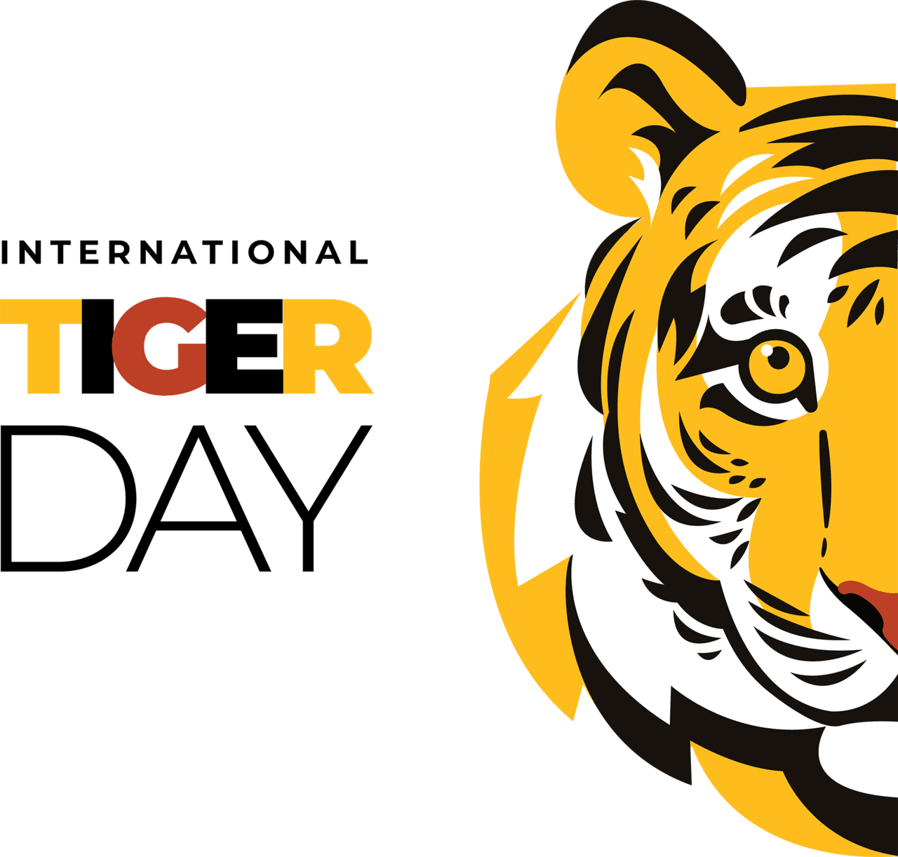 International tiger day clipart image