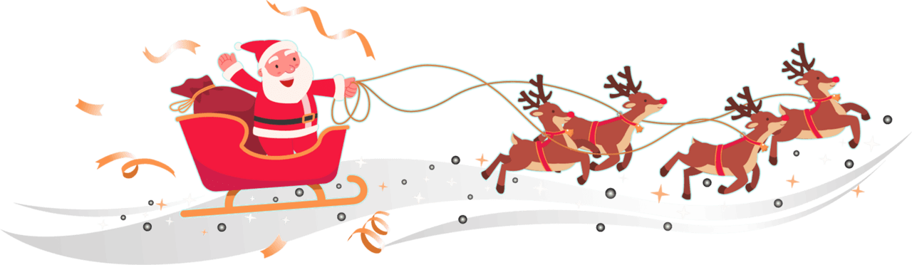 Reindeer santa his sleigh re deer clipart image happy merry christmas images