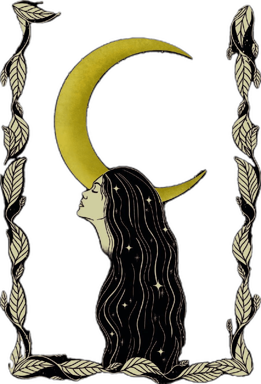 Moon witch print witchy wall art gothic home decor luna artwork occult etsy uk di clipart transparent