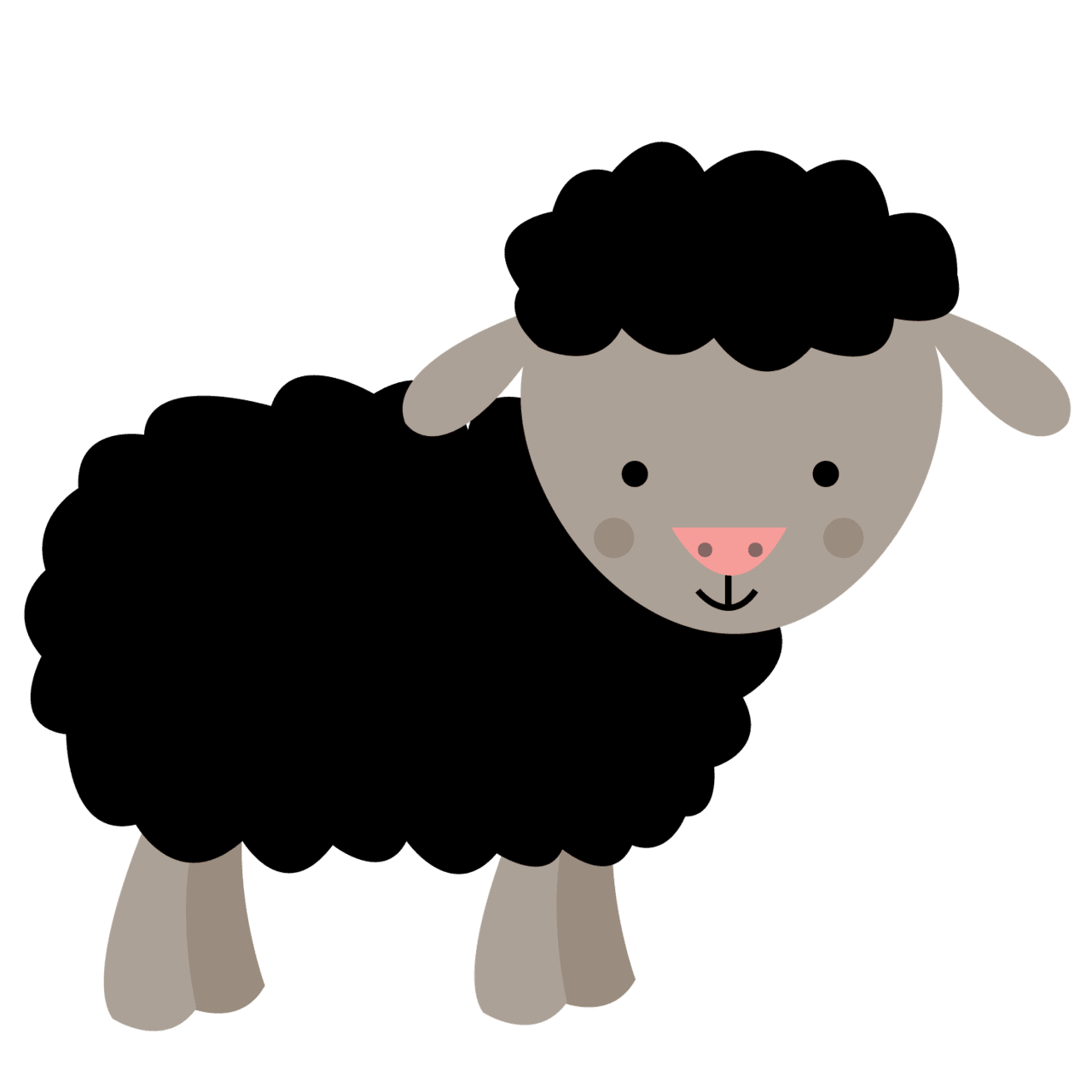 Sheep pin page clipart picture 2