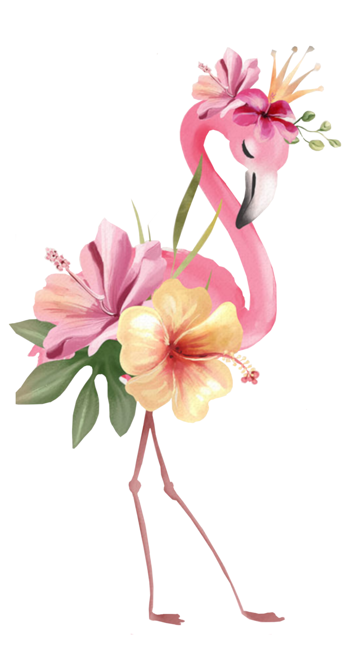 Flamingo pin page clipart vector 2