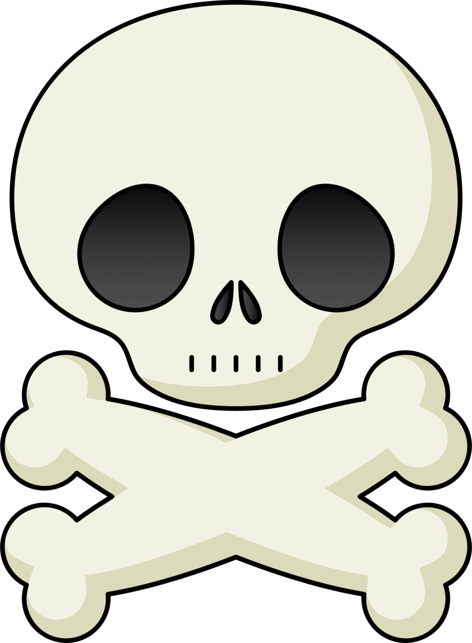 Cute skull by anonymous pirate theme party birthday clipart photo